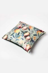 Homescapes Mango Tree Green Filled Velvet Cushion 46 x 46 cm - thumbnail 5