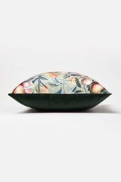 Homescapes Mango Tree Green Filled Velvet Cushion 46 x 46 cm - thumbnail 4
