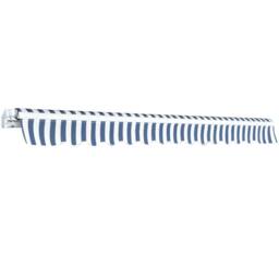 Berkfield Home Durable Folding Awning Manual Operated 350 cm Blue/White in Blue