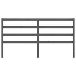 Berkfield Home Bed Headboard Grey 206x4x100 cm Solid Wood Pine - Size: 206 x 4 x 100 cm - thumbnail 4