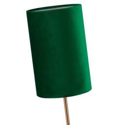 Lighting Collection Deep Green Velvet Dark Gold Table Lamp in Dark Green - thumbnail 4