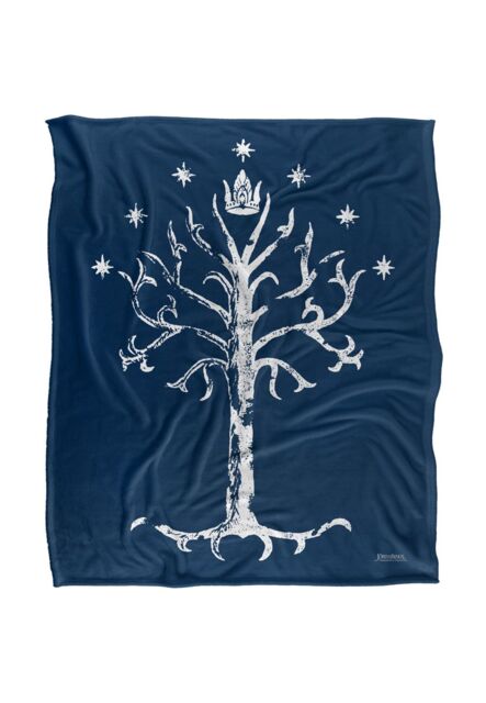 Warner Brothers Lord Of The Rings Officially Licensed Silky Touch Super Soft Throw Blanket 152 x 127 cm in White - image 1
