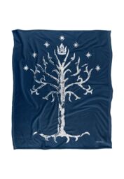 Warner Brothers Lord Of The Rings Officially Licensed Silky Touch Super Soft Throw Blanket 152 x 127 cm in White - thumbnail 1