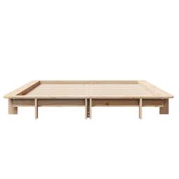 Berkfield Home Modern Bed Frame without Mattress 120x200 cm Solid Wood Pine in Light Brown - Size: Small Double - thumbnail 4