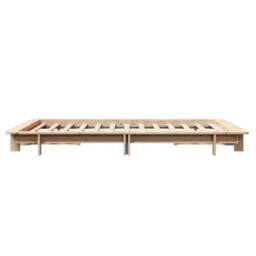 Berkfield Home Modern Bed Frame without Mattress 120x200 cm Solid Wood Pine in Light Brown - Size: Small Double - thumbnail 5