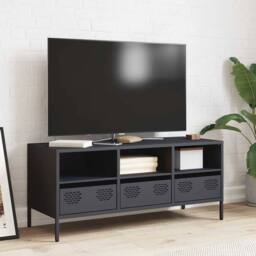 Berkfield Home TV Cabinet Anthracite 101.5x39x43.5 cm Cold-rolled Steel in Dark Grey