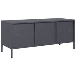 Berkfield Home TV Cabinet Anthracite 101.5x39x43.5 cm Cold-rolled Steel in Dark Grey - thumbnail 7