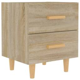 Berkfield Home Bed Cabinet Sonoma Oak 40x35x47.5 cm in Light Brown - thumbnail 1