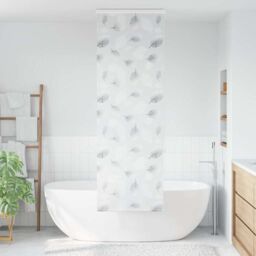Berkfield Home Shower Roller Blind with Cassette 80x240 cm Fabric Width 76 cm in Grey - thumbnail 2