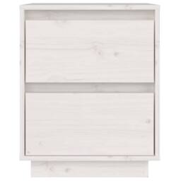 Berkfield Home Elegant Bedside Cabinets 2 pcs White 40x35x50 cm Solid Wood Pine - Size: 40 x 35 x 50 cm - thumbnail 7