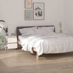 Berkfield Home Elegant Bedside Cabinets 2 pcs White 40x35x50 cm Solid Wood Pine - Size: 40 x 35 x 50 cm - thumbnail 2