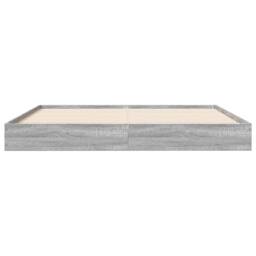Berkfield Home Bed Frame without Mattress Grey Sonoma 160x200 cm Engineered Wood - thumbnail 4