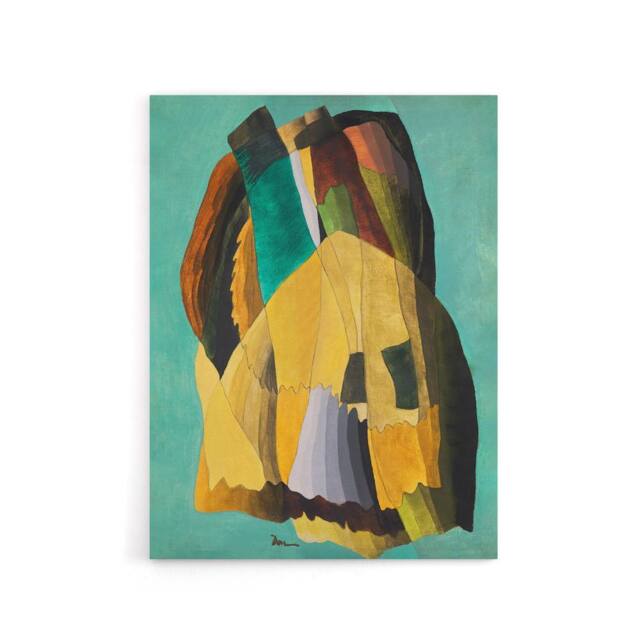 "Artery8 Shore Road Abstract Coastal Landscape Dove Canvas Wall Art - Size: W18"" x H24""" - image 1