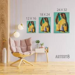 "Artery8 Shore Road Abstract Coastal Landscape Dove Canvas Wall Art - Size: W18"" x H24""" - thumbnail 4