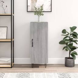 Berkfield Home Sideboard Grey Sonoma 34.5x34x90 cm Engineered Wood - thumbnail 2