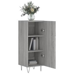 Berkfield Home Sideboard Grey Sonoma 34.5x34x90 cm Engineered Wood - thumbnail 4