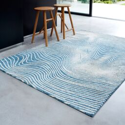 The Rug Shop UK Modern Abstract Easy To clean Blue Area Rug - Size: 160 cm x 230 cm - thumbnail 4