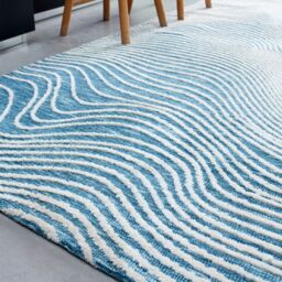 The Rug Shop UK Modern Abstract Easy To clean Blue Area Rug - Size: 160 cm x 230 cm - thumbnail 5