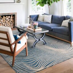 The Rug Shop UK Modern Abstract Easy To clean Blue Area Rug - Size: 160 cm x 230 cm - thumbnail 2