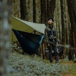 Ticket To The Moon Lightest Pro Hammock - Portable Camping Hammock in Navy - thumbnail 2