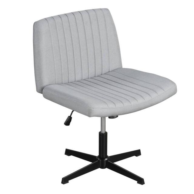 Costway Height Adjustable Office Chair Swivel Padded Task Chair w/120° Rocking in Grey - image 1