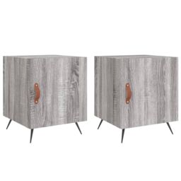 Berkfield Home Bedside Cabinets 2 pcs Grey Sonoma 40x40x50 cm Engineered Wood - Size: 40 x 40 x 50 cm - thumbnail 2