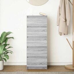 Berkfield Home Sideboard with Drawers Grey Sonoma 37.5x35x99 cm Engineered Wood - thumbnail 3