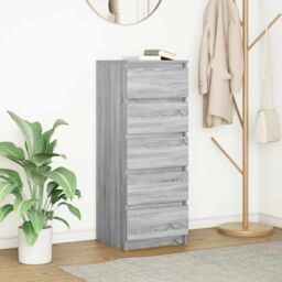 Berkfield Home Sideboard with Drawers Grey Sonoma 37.5x35x99 cm Engineered Wood - thumbnail 1