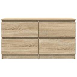 Berkfield Home TV Cabinet Sonoma Oak 100x35x54 cm Engineered Wood in Light Tan - Size: 100 x 35 x 54 cm - thumbnail 6