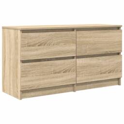 Berkfield Home TV Cabinet Sonoma Oak 100x35x54 cm Engineered Wood in Light Tan - Size: 100 x 35 x 54 cm - thumbnail 1