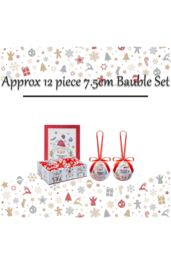 VFM e-Store Christmas Bauble Decoration Hanging Tree 12 12 piece 7. Set in White - thumbnail 2