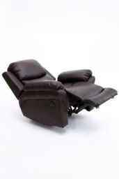 More4Homes Madison Electric Bonded Leather Automatic Recliner Home Lounge Chair in Brown - thumbnail 4