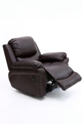 More4Homes Madison Electric Bonded Leather Automatic Recliner Home Lounge Chair in Brown - thumbnail 3