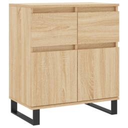 Berkfield Home Sideboard Sonoma Oak 60x35x70 cm Engineered Wood in Light Tan - Size: 60 x 35 x 70 cm - thumbnail 1