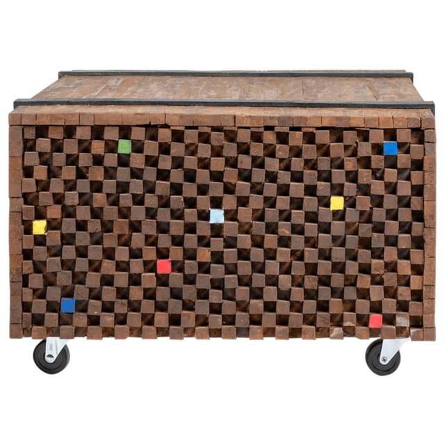 Berkfield Home Side Table Teak 60x60x38 cm in Brown - Size: 60 x 60 x 38 cm - image 1