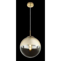 Netlighting Varus 25cm Globe Pendant Gold Colors Transparent Glass Shade 1x E27 - thumbnail 4