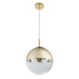 Netlighting Varus 25cm Globe Pendant Gold Colors Transparent Glass Shade 1x E27 - thumbnail 2