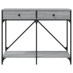 Berkfield Home Decorative Console Table Grey Sonoma 100x39x78.5 cm Engineered Wood - thumbnail 6