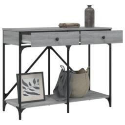 Berkfield Home Decorative Console Table Grey Sonoma 100x39x78.5 cm Engineered Wood - thumbnail 4