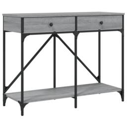 Berkfield Home Decorative Console Table Grey Sonoma 100x39x78.5 cm Engineered Wood - thumbnail 3
