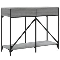 Berkfield Home Decorative Console Table Grey Sonoma 100x39x78.5 cm Engineered Wood - thumbnail 8