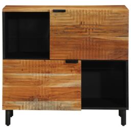 Berkfield Home Sideboard 80x33x75 cm Solid Wood Acacia in Brown - Size: 80 x 33 x 75 cm - thumbnail 3
