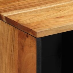 Berkfield Home Sideboard 80x33x75 cm Solid Wood Acacia in Brown - Size: 80 x 33 x 75 cm - thumbnail 6