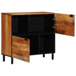 Berkfield Home Sideboard 80x33x75 cm Solid Wood Acacia in Brown - Size: 80 x 33 x 75 cm - thumbnail 1