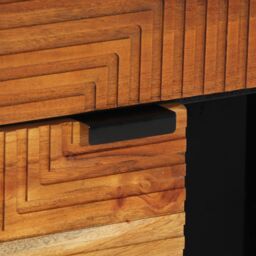 Berkfield Home Sideboard 80x33x75 cm Solid Wood Acacia in Brown - Size: 80 x 33 x 75 cm - thumbnail 7