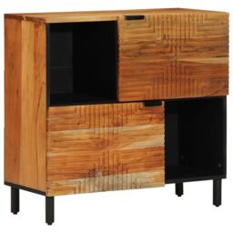 Berkfield Home Sideboard 80x33x75 cm Solid Wood Acacia in Brown - Size: 80 x 33 x 75 cm - thumbnail 2