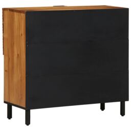 Berkfield Home Sideboard 80x33x75 cm Solid Wood Acacia in Brown - Size: 80 x 33 x 75 cm - thumbnail 5