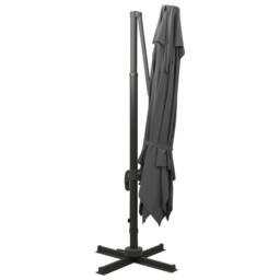 Berkfield Home Cantilever Umbrella with Double Top 300x300 cm Anthracite in Dark Grey - thumbnail 5