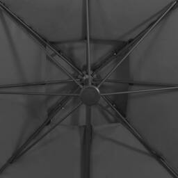 Berkfield Home Cantilever Umbrella with Double Top 300x300 cm Anthracite in Dark Grey - thumbnail 8