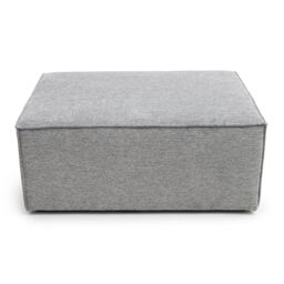 Abakus Direct Doris Basket Weave Footstool with Modular Comfort & Timeless Style in Grey - thumbnail 4
